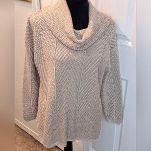 Jeanne Pierre Cowl Neck Tunic Knit Sweater    Size M